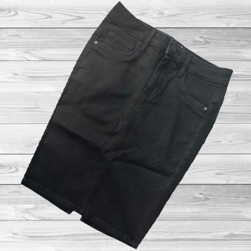 Black Denim Skirt